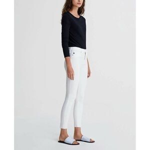 NWT AG Sz 28 R THE FARRAH SKINNY ANKLE HIGH RISE JEANS IN WHITE